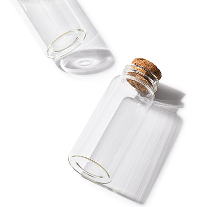 4pcs 100ml / 3.4 oz. Small Glass Jars with Cork Lids, Spell Jars, Glass Bottles with Cork, Decorative Bottles, Potion Bottles, Cut Jar Vials for Art Crafts DIY Decoration Party Favors Wedding Gift