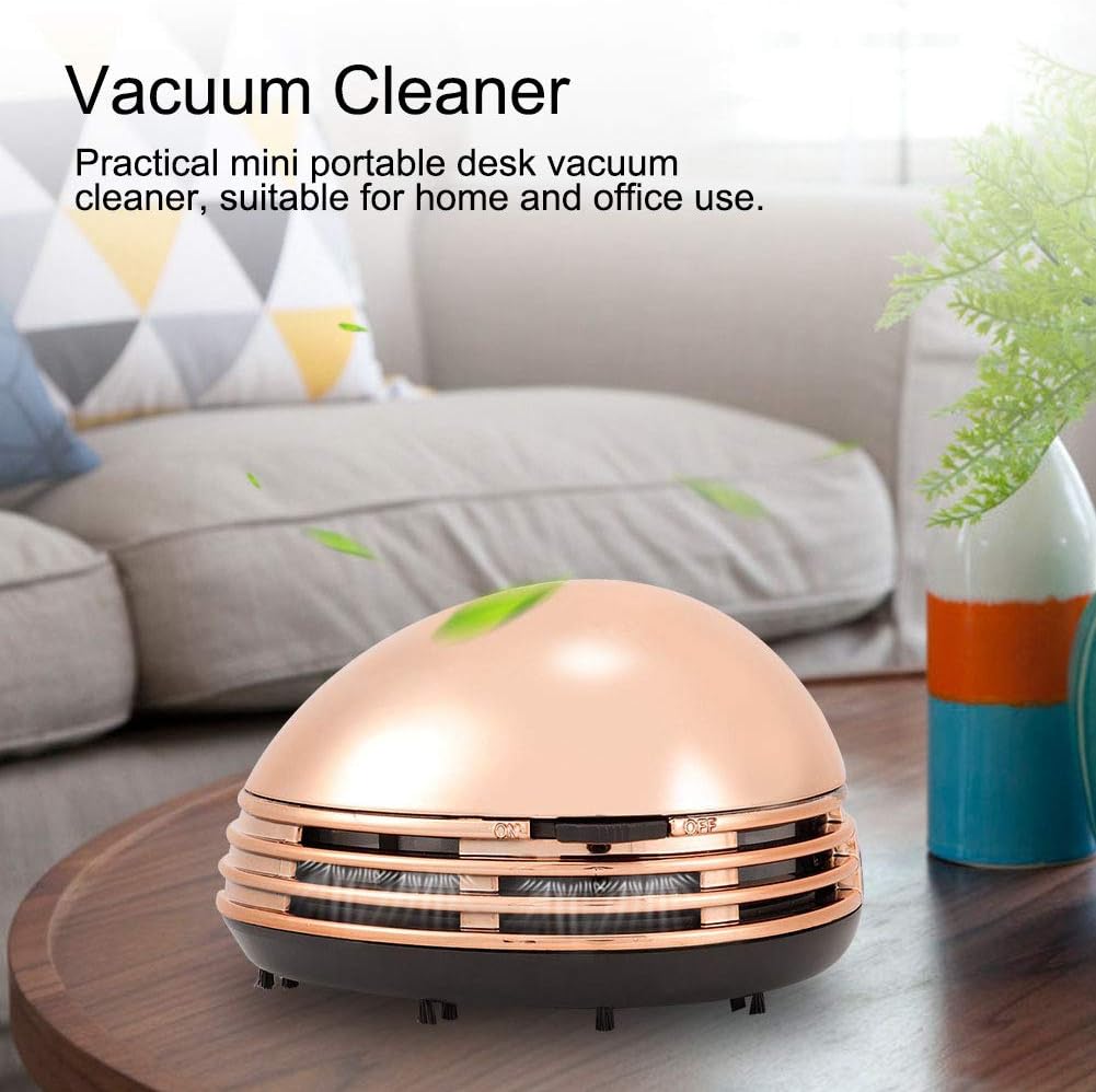 Mini Desktop Vacuum Cleaner, Portable Cordless Table Dust Sweeper, Ladybug Dust Sweeper for Cleaning Dust Crumbs
