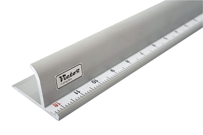 Victor 24-Inch Professional Aluminum Safety Ruler with Finger Guard Edge and Non-Slip Base – Precision Cutting Tool for Craft Projects – Durable Safety Ruler