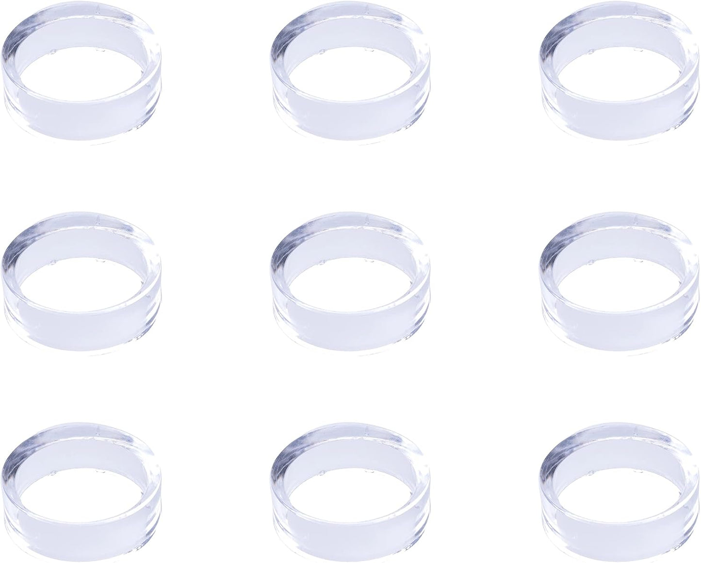sowaka 9 Pcs Acrylic Clear Small Round Baseball Ring Stands, Easel Holders for Soft Ball, Tennis Ball, Spheres, Marbles
