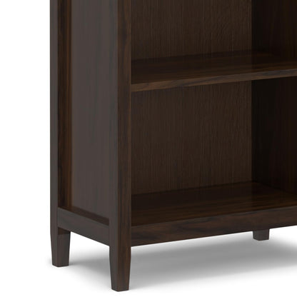 SIMPLIHOME Warm Shaker Bookcase - 72 inch Tall 5-Shelf Solid Wood Bookshelf in Tobacco Brown, Transitional Storage for Living Room, Study Room or Office with Adjustable Shelves and Tapered Legs
