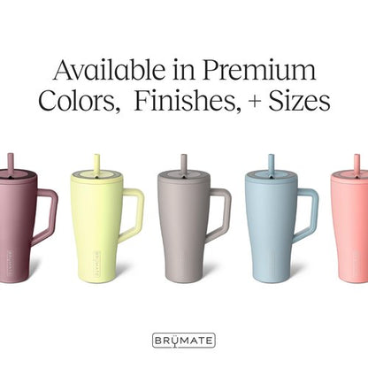 BrüMate Era 30 oz Tumbler with Handle and Straw | 100% Leakproof Insulated Water Bottle Tumbler with Lid and Flexible SoftSip Straw | Made of Stainless Steel | Cup Holder Friendly | 30oz (Juniper)