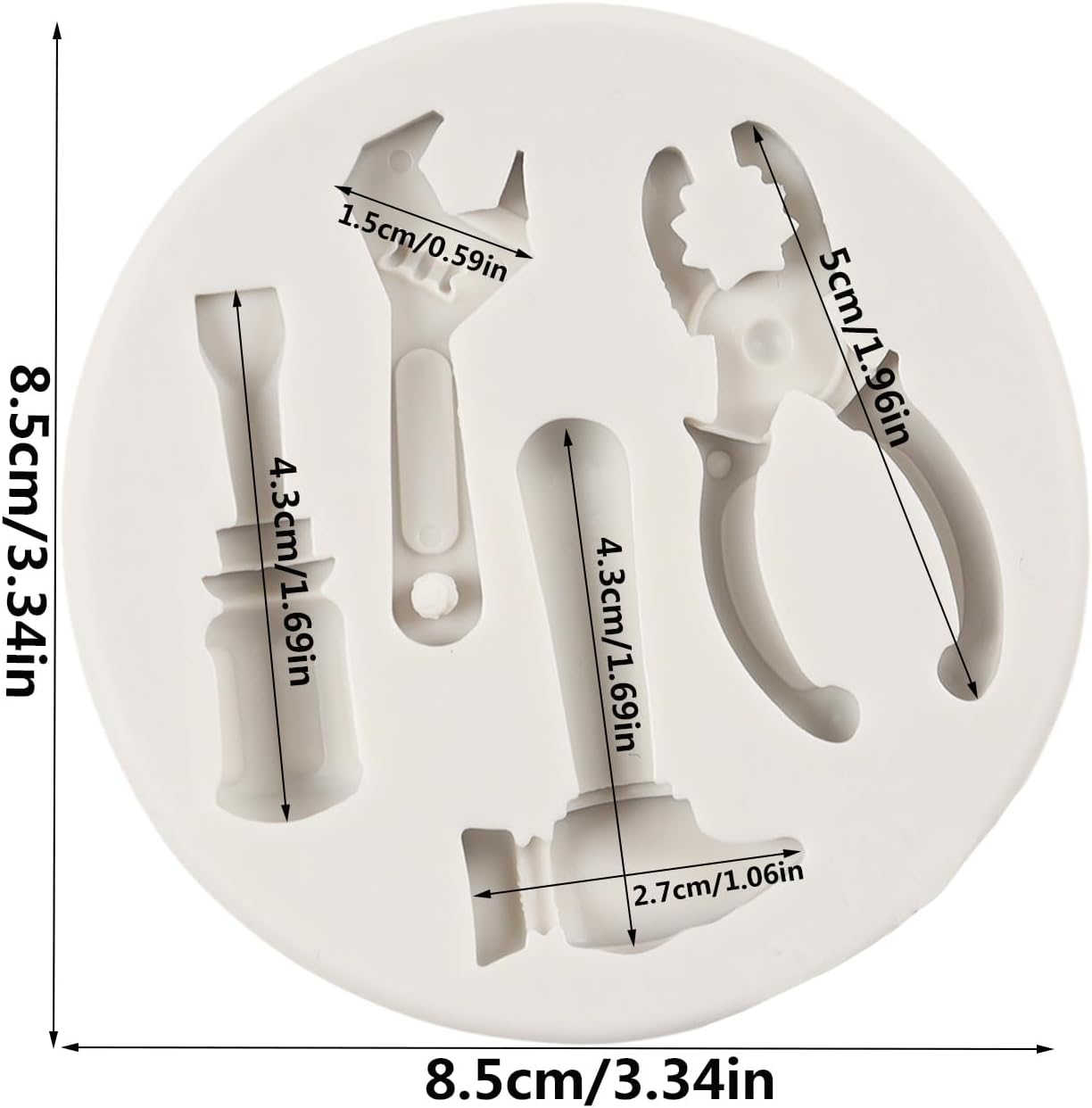 Hand Tools Silicone Mold, Construction Tools Chocolate Fondant Molds for Cake Decoration and Crafts
