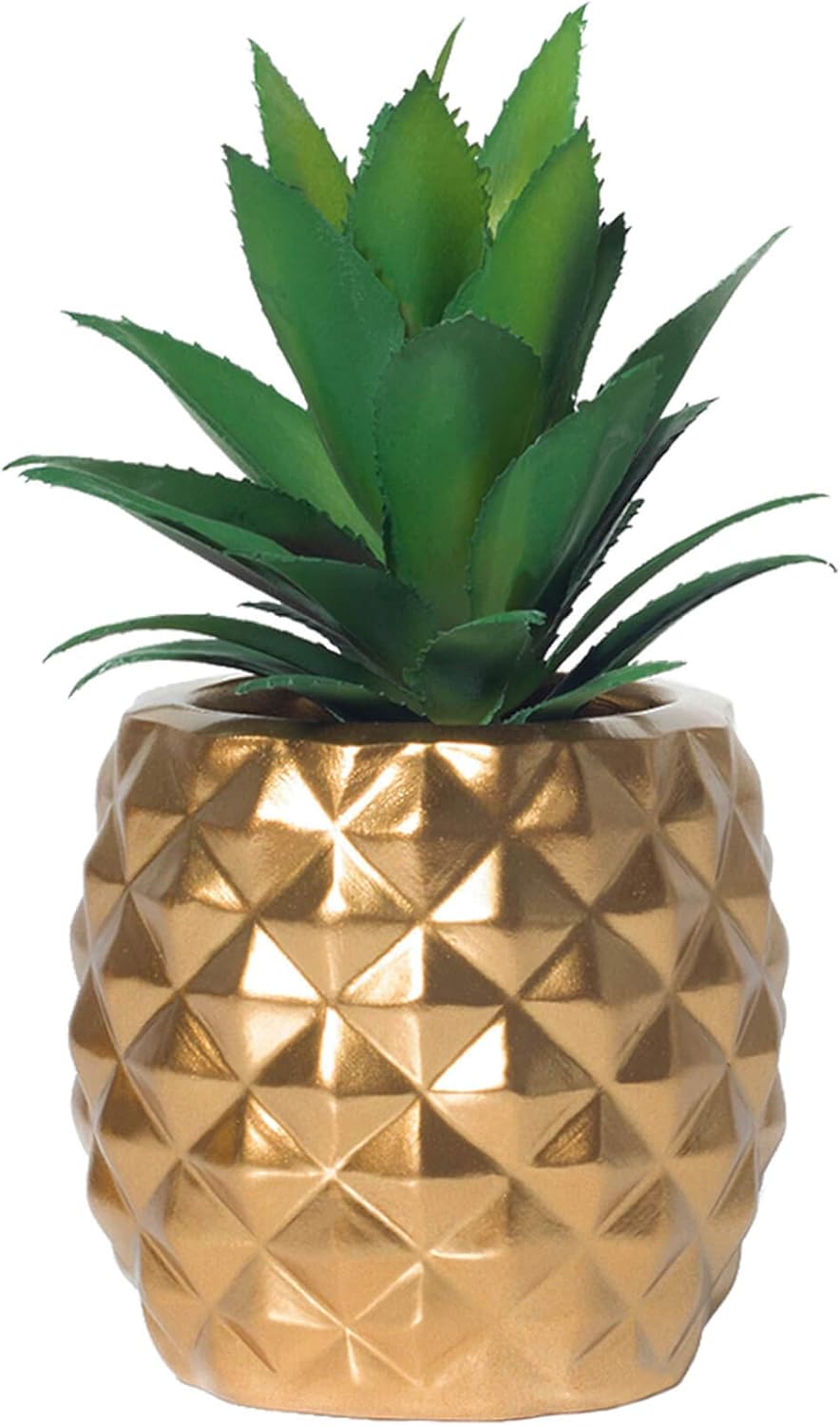Artificial Succulent Pineapple Room Decor - House Greenery for Hotel, Restaurant, Home Office Kitchen Table (01 Gold)