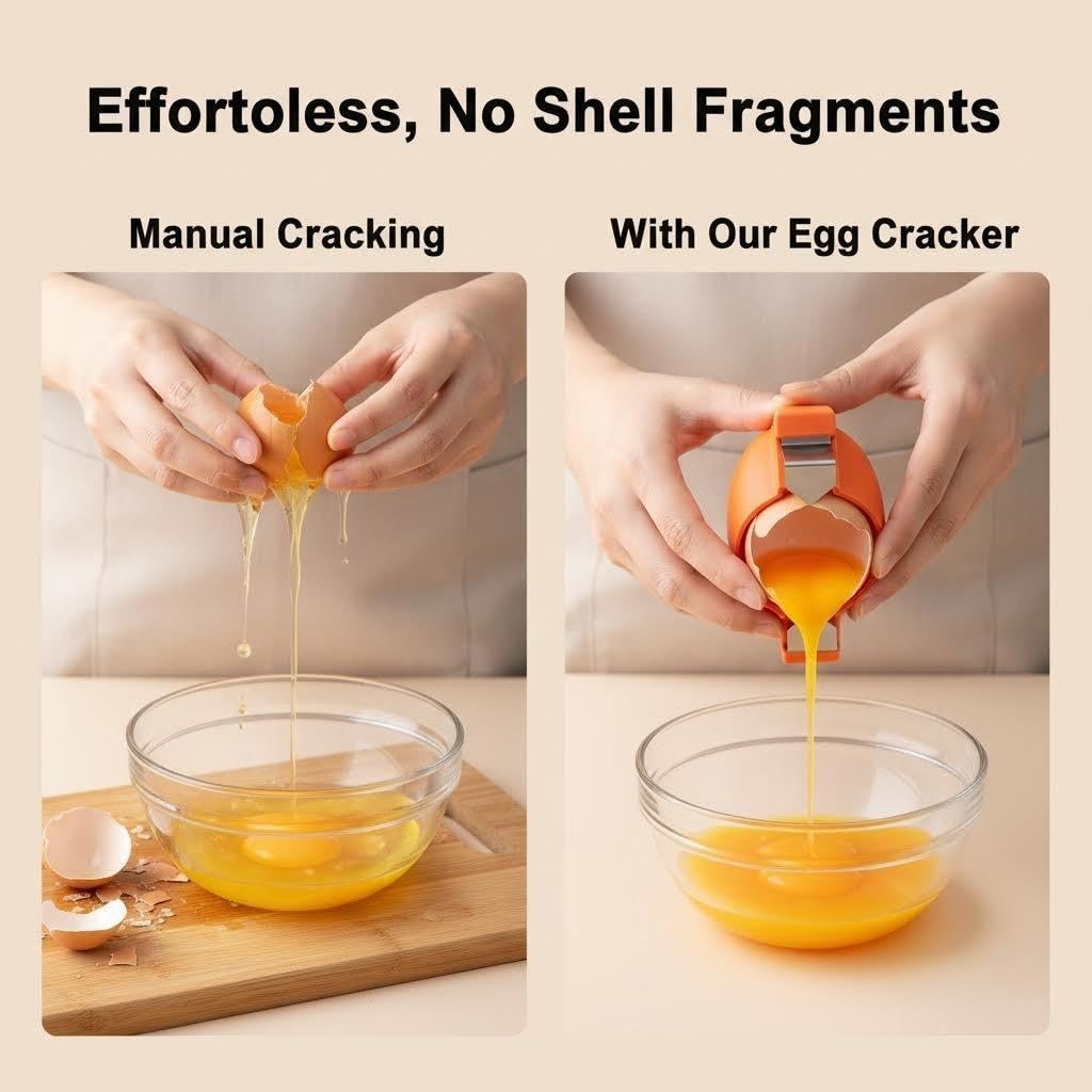 2026 New 3Pcs Stainless Steel Egg Shell Opener, Multifunctional Egg Cracker Tool for Raw & Hard-Boiled Eggs, Handheld Kitchen Gadget for Easy Peeling, Separating & Home Baking
