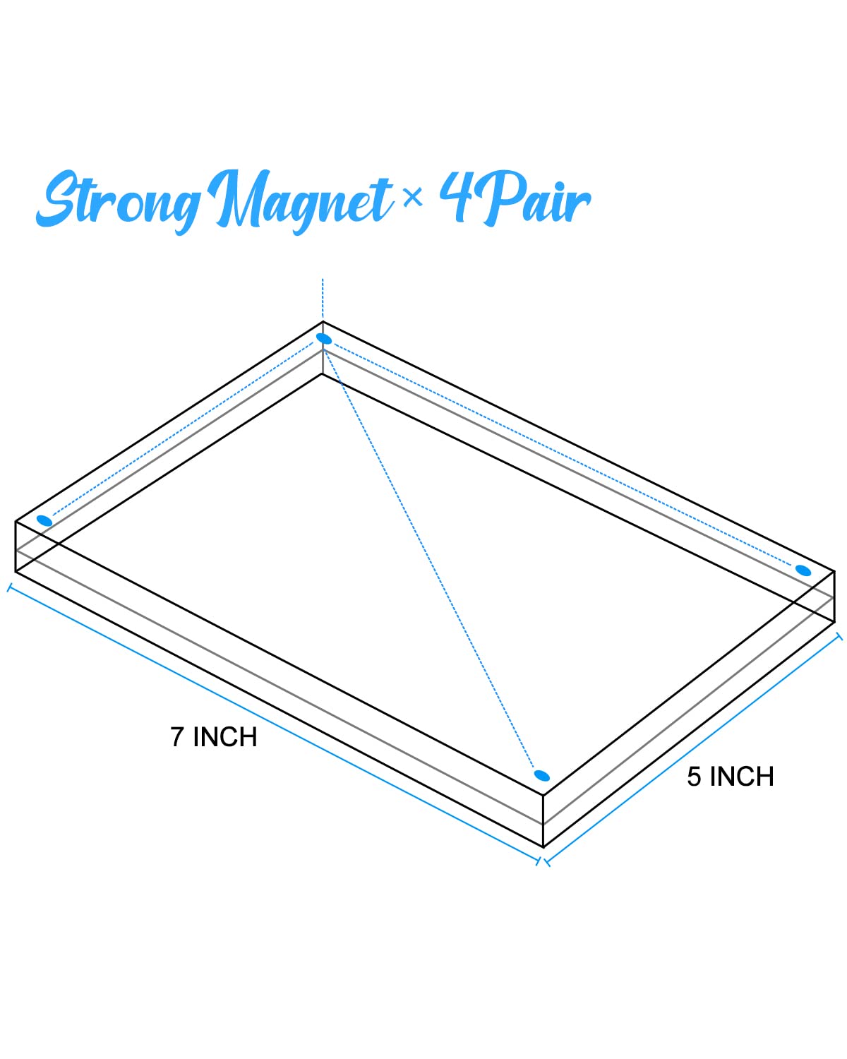 JUOIFIP 5 Pack Acrylic Picture Frame 5×7 Clear Double Sided Magnetic Photo Frame - Frameless Baby Friend Family Picture Desktop Display with Support Stand and Gift Boxes