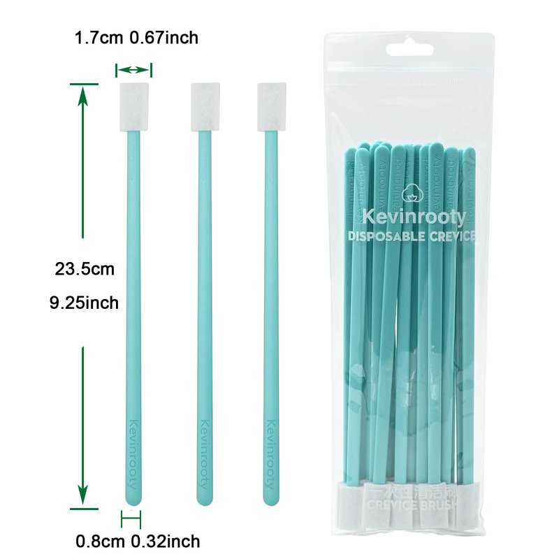 Kevinrooty 20PCS Crevice Cleaning Brush Tool Kit, Disposable Toilet Brush & Seat Cleaner (Blue)