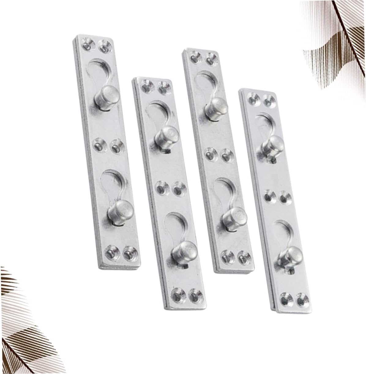 Holibanna 12 Pcs Bed Replacement Connectors, Hinge Hardware for Furniture Repair, Bed Rail Hanger Accessories