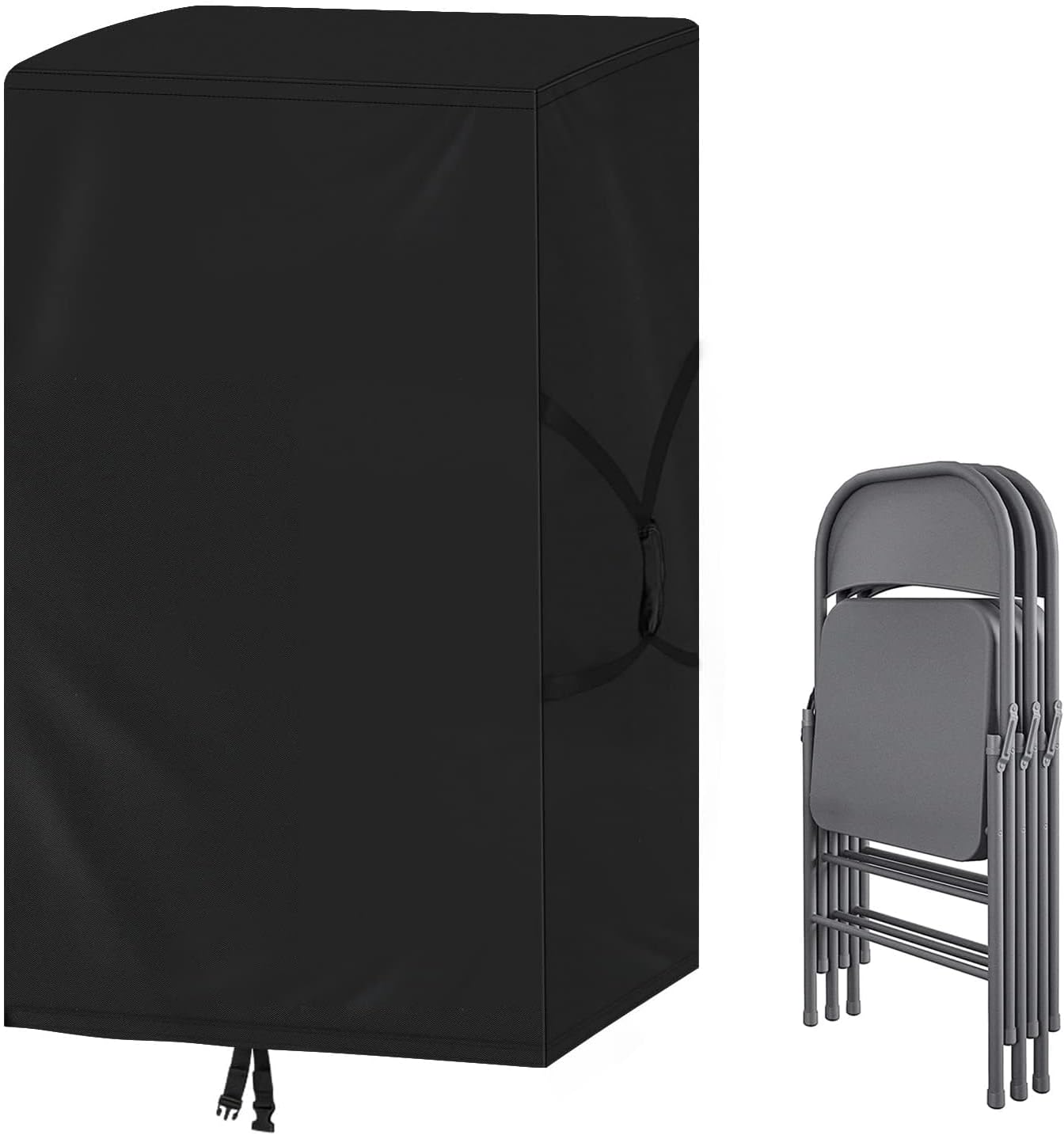 20x12x39inch POMER Folding Chair Storage Bag for Plastic, Resin, and Wood Folding Chairs Waterproof Chair Cover