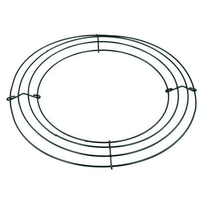SOUJAP 40 PCS 10 Inch Metal Wreath Frame Ring, Round Green Wire Floral Wreath Form for Party, DIY Crafts, Home Decoration