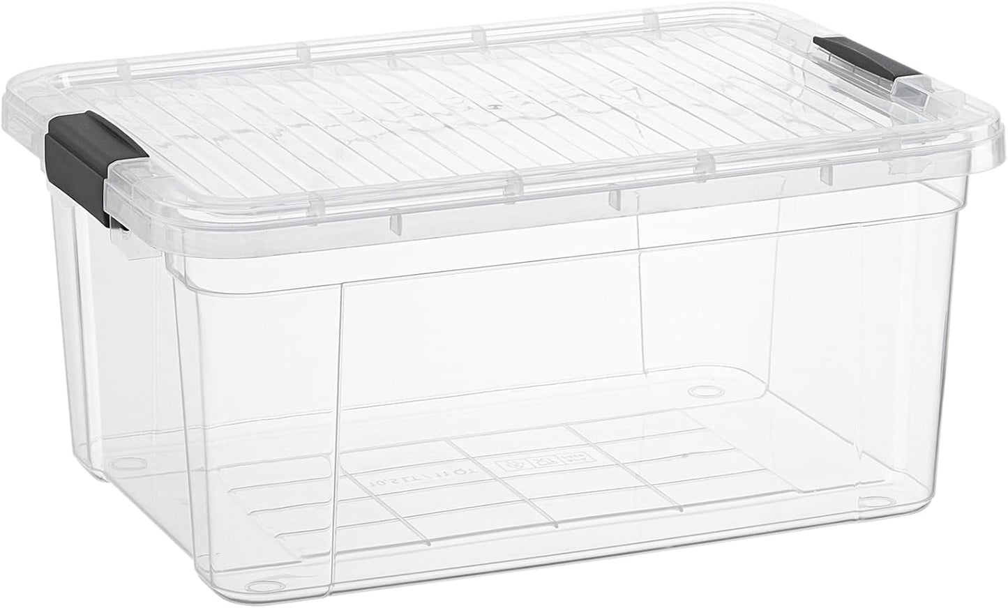 Superio Clear Plastic Storage Bin with Lid, 11 Qt, Non-Toxic, BPA Free, Stackable Plastic Tote