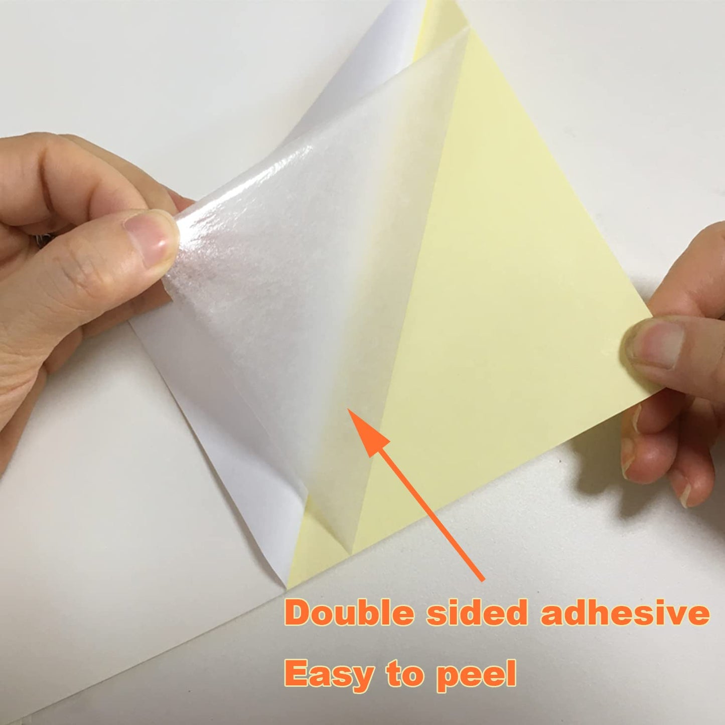 KAIHENG 20 Sheets of Clear Double Sided Tape Sheet, A4 Size Extra Strong Adhesive Double Sided Tape Sheets with Yellow Liner for DIY Party/Art/Craft/Home Decorative Tape