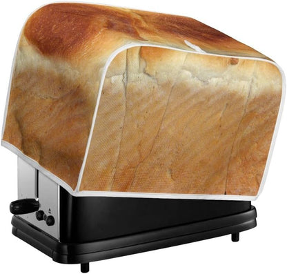 Vivid Funny Bread Pattern Toaster Cover, Waterproof 2 & 4 Slice Bread Maker Cover for Small Appliances