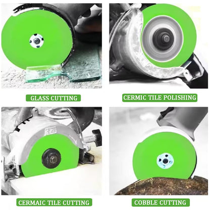 Glass Cutting Disc 4.5" Diamond Blade for Angle Grinder, 5pcs Ultra-Thin Glass Cutter for Bottles, Ceramic, Tile, Jade, Crystal & Wine Bottle Cutter, 7/8" Arbor Diamond Blade