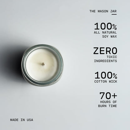 Milkhouse Candle Company Pink Peony Soy Candle - Sugared Peony | Apricot Blossom | Powdered Woods Scented - 13 oz Mason Jar with Lid, 70+ Hour Burn Time, Made in the USA