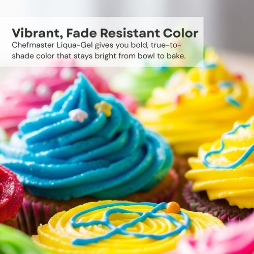 Chefmaster Royal Blue Liqua-Gel® Food Coloring - Vibrant, Fade-Resistant Dye for Icing & Fondant | 2.3 oz