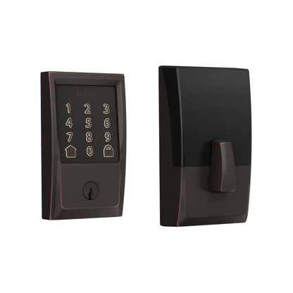 Schlage Encode Smart WiFi Deadbolt Lock for Front Door - Keyless Entry with App or Touchscreen - Works with Alexa, Hey Google, & Airbnb - Create Codes for Guests - Matte Black