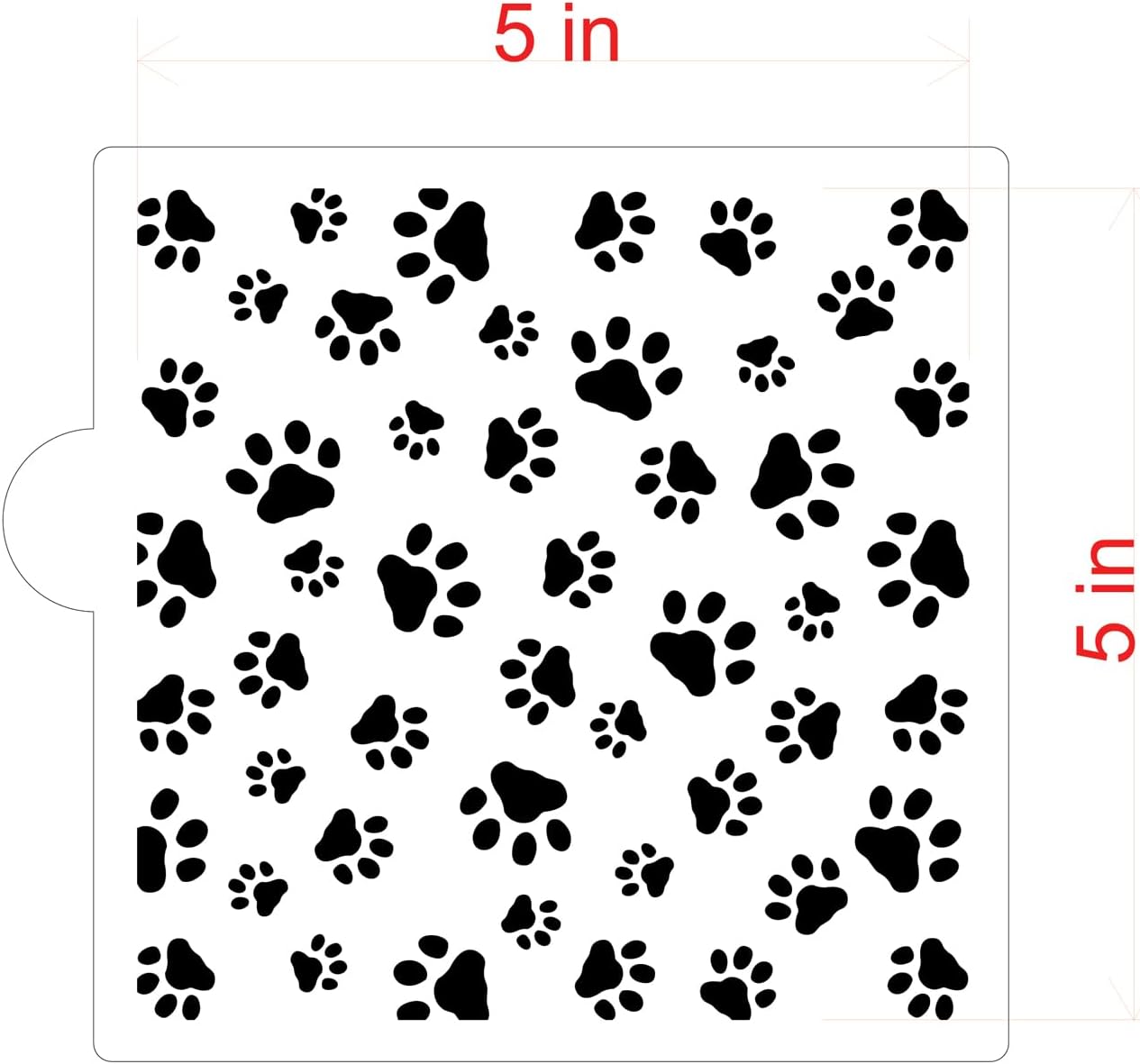 Mini Dog Paws Allover Cookie and Craft Stencil by Designer Stencils