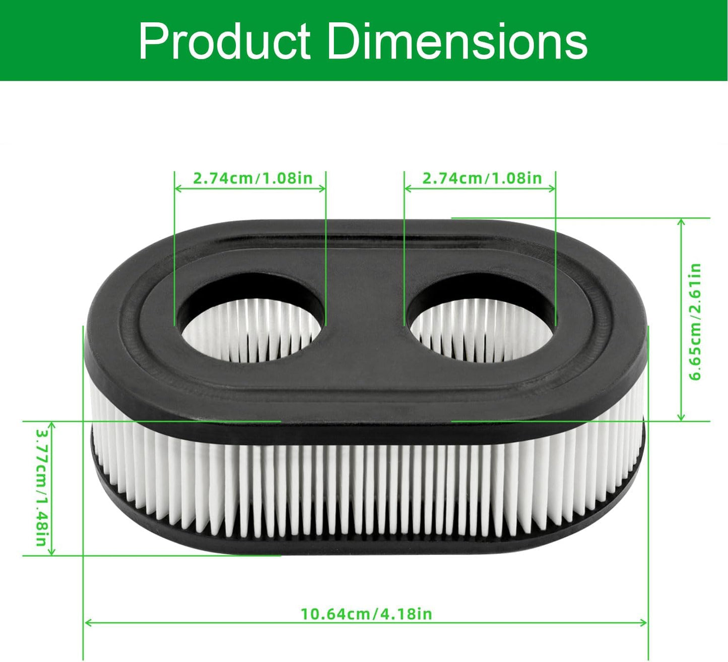 Troy-Bilt Lawn Mower Air Filter - 10 Pack Replacement for 500 Series Engines | Fits TB110, TB200, TB230