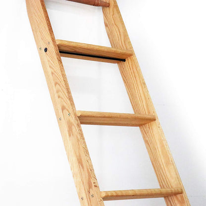 Quite Guide Library Ladder Kit Wooden Ladder 8 Foot 9 Foot 10 Foot Red Oak Unassembled (10 Foot)