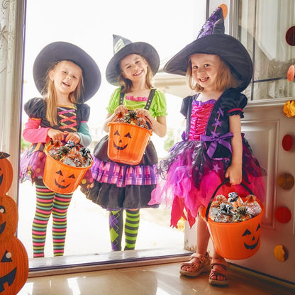 Shintop 100pcs Halloween Organza Treat Bags, 4x6inch Small Goodie Candy Bags Drawstring Mesh Gift Pouches for Candies Trick or Treat