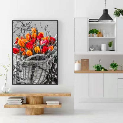 MMAHD 5D DIY Diamond Art Painting Kits for Adults,Flower Full Drill Embroidery Paintings Rhinestone Pasted DIY Painting Cross Stitch Arts Crafts for Home Wall Decor 11.8×15.8Inches