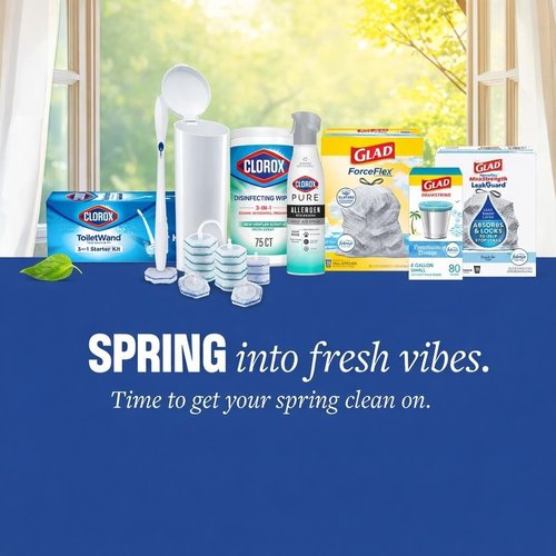 Clorox ToiletWand Cleaning Kit - Includes Caddy & 6 Refills for Effortless Toilet Care