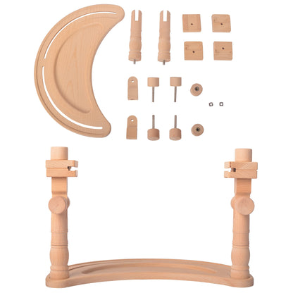Multifunctional Embroidery Hoop Stand, Rotated Adjustable Embroidery Frame Stand Cross Stitch Stand, Beech Wood Embroidery Hoop Holder for Arts Crafts Sewing Needlework