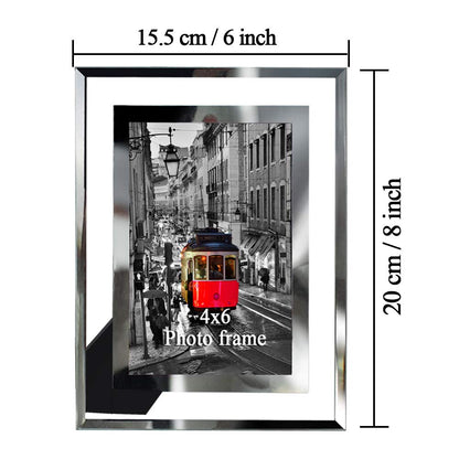 Giftgarden 4x6 Picture Frame Glass Modern 4 by 6 Photo Frames Friends Gifts for Tabletop Display, 2 Pack