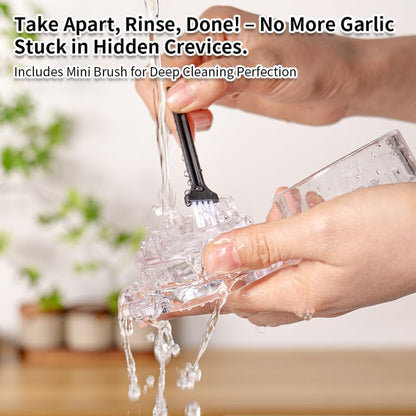 Generic Garlic Twister Kitchen Tool Manual Garlic Crusher & Ginger Grinder, Nut Chopper, Chili Pepper Mincer, Clear