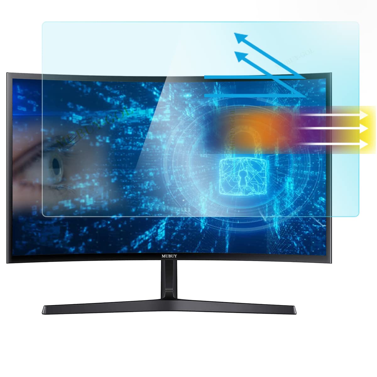 24" Anti Blue Light Anti Glare Screen Protector for Dell/HP/Acer/ViewSonic/ASUS/Aoc/Samsung/Sceptre/LG/PHILIPS/Amazon 24" 16:9 Standard/Curved Monitor &Touchscreen, Eyes Care (20.94" x 11.77" /W x H)