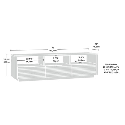 Sauder Harvey Park TV Credenza, Accommodates up to 70-Inch TV, Large Credenza - Grand Walnut Finish