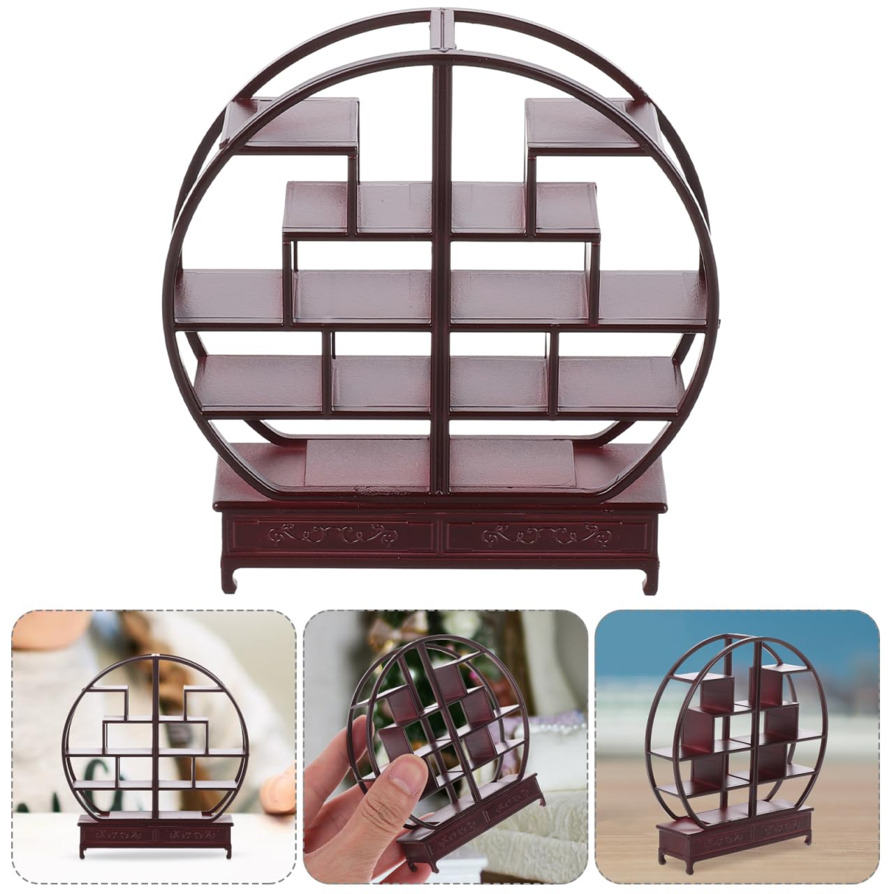 Totority Miniature Chinese Furniture Model 1 25 Scale Abs Bo Gu Shelf for Dollhouse Accessories DIY Sand Tray Decoration and Home Display