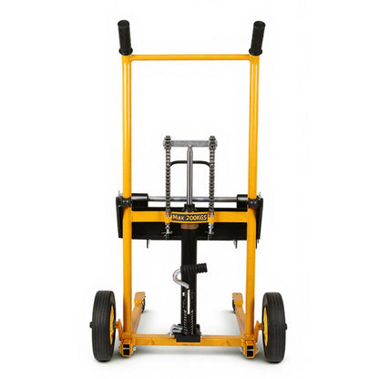 Mini Forklift Portable Pallet Jack Table Cart with Swivel Wheels Handheld Push Pallet Trolley Wear Resist for Household Warehouse Factory