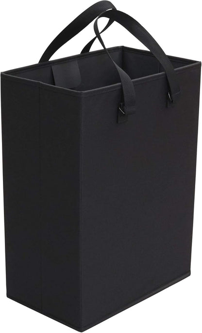 Household Essentials 600D The Recycler Bag, Compact Recycling Center, Polyester with Durable Chipboard Sides, Black