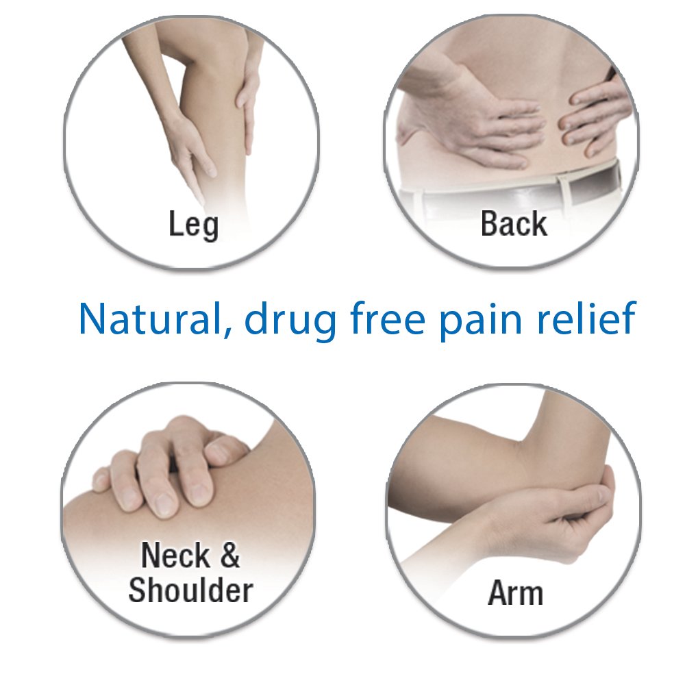 AccuRelief Complete 3-in-1 TENS Unit, EMS, Massager Device - Pain Relief Electric Muscle Stimulator with 4 Electrodes for Neck, Back, and Full Body