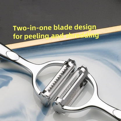 Huakai Multifunction Vegetable Peeler Julienne Peeler for Kitchen (2-in-1 peeler)