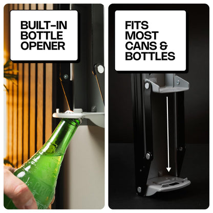 Can Crushers - Wall Mounted Aluminum Can Smasher - Ideal for Garbage Can and Recycling Bin - Outdoor Bar Accessories Must-Have - Efficient Plastic Bottle & Can Crusher by Strawn (Gray)