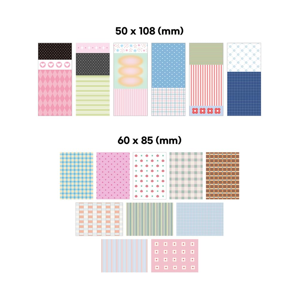Monolike Plan Pattern Sticker Pack (102Pcs) - Variety Pack, Journal, Scrapbook, Fancy Sticker, Paper