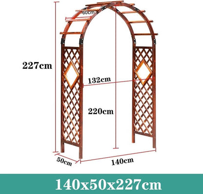 Outdoor Wooden Garden Arbor with Weatherproof Rose Archway Trellis Ideal for Climbing Plants Available in 1.2m 1.4m 1.6m and 1.8m Heavy Duty Wedding Arch Easy Assembly (White 120cm