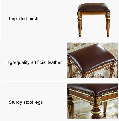 GAZOGJ Modern Piano Bench,Exquisitely Carved Solid Wood Stool Legs,Keyboard Bench and Vanity Stool