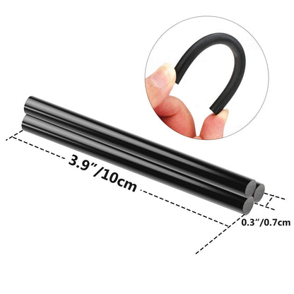 ENPOINT 0.27"x4" 72 Pack Black Hot Glue Sticks & 50 Pack Crystal Clear Hot Glue Sticks for Fabric, Wood, Metal, Glass, Plastic, Floral