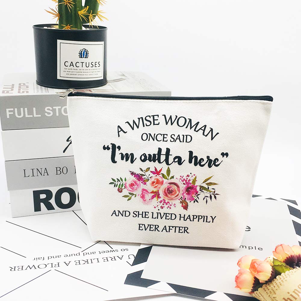 Retirement Gifts for Women, Funny Makeup Bag for Best Friends, Wife, Mom, Grandma, Coworkers, Retirees, Birthday