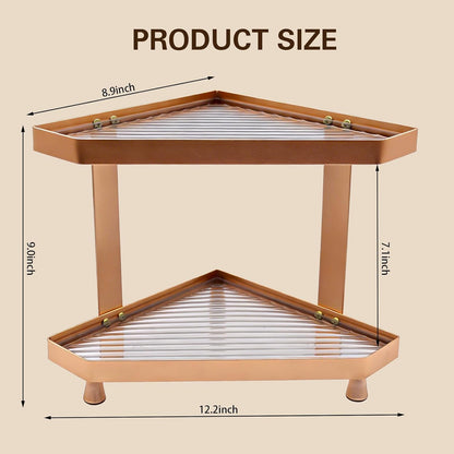 Counter 2 Countertop YUPER Corner Bathroom Organizer, Tier Corner Shelf for Perfume, Makeup Organizer, Skincare