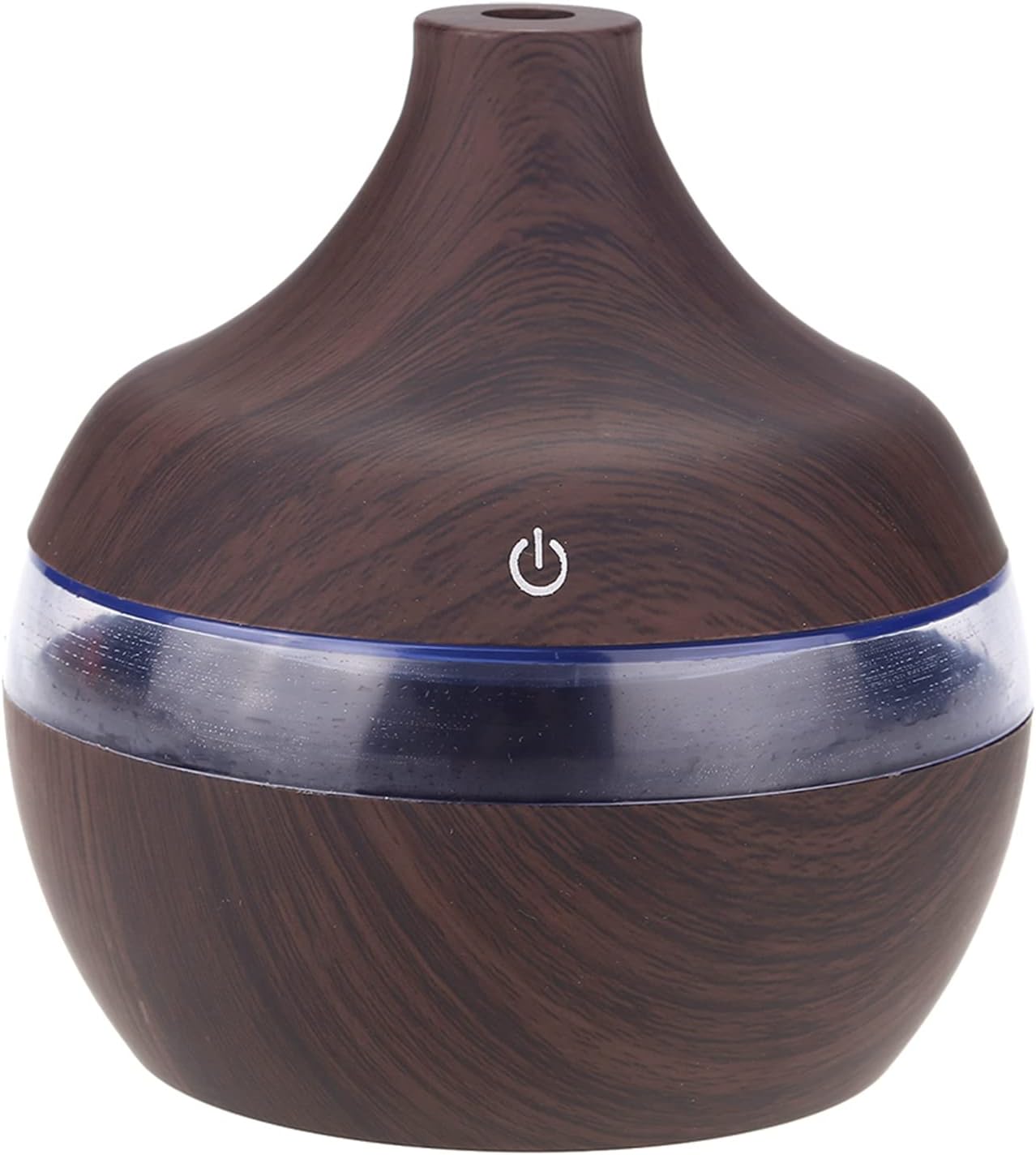 Wood Grain USB Humidifiers for Home, Top Fill with LED Night Light, Ideal for Bedroom Office Nursery, Compact Design