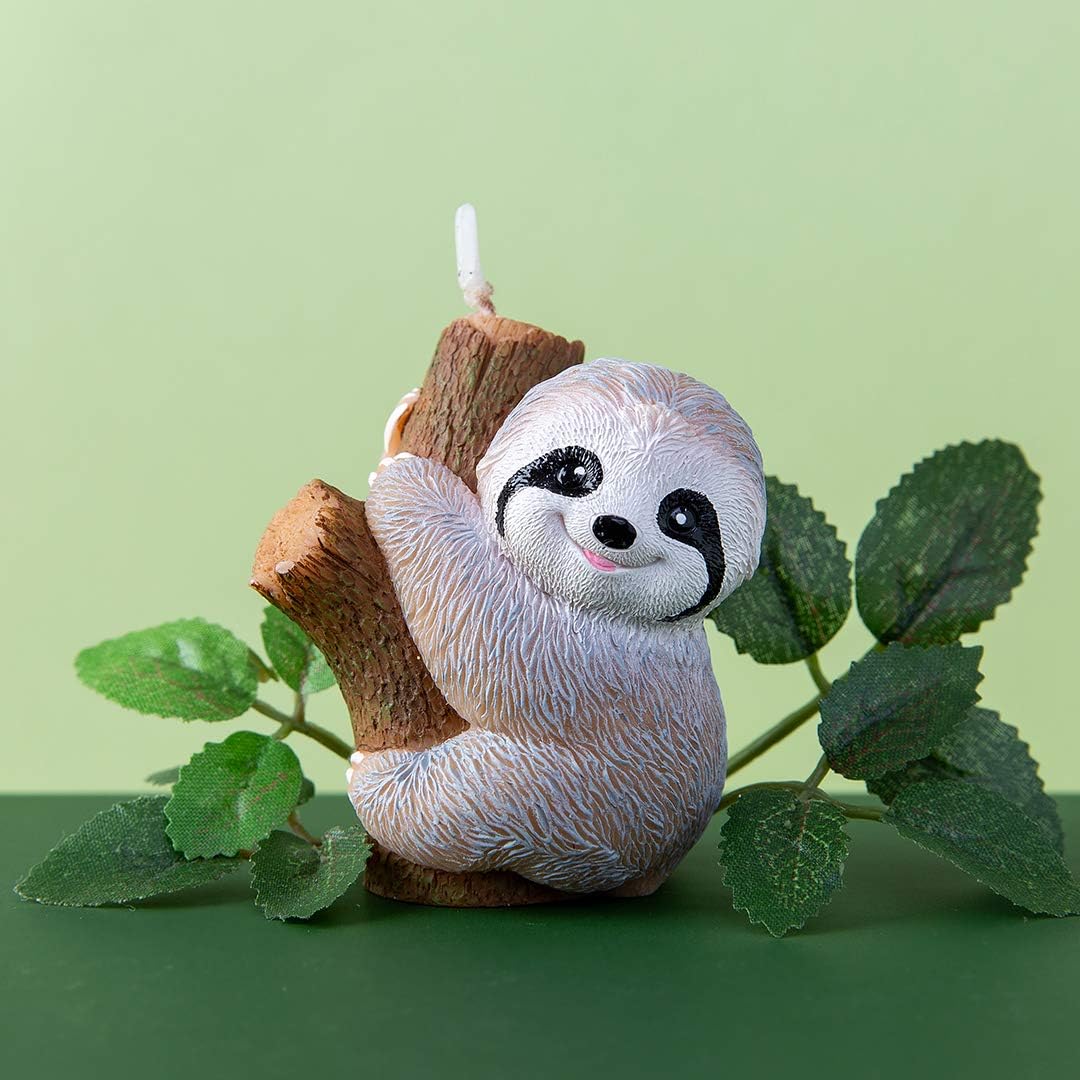 Cute Baby Sloth Birthday Candle for Party and Baby Shower Decorations