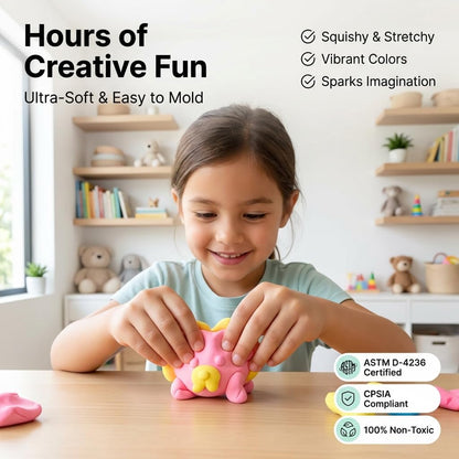 Obvio Home Air Dry Clay for Kids - 12 Dream Dessert Designs Modeling Clay Kit - Model Sculpting Set, Ultra Soft Safe & Non-Sticky | DIY Crafts, School Projects & Party Favors for Boys & Girls
