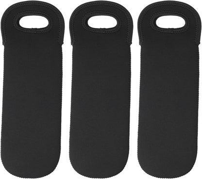 3pcs Thick Insulating Neoprene Wine Carrier Travel Bag - Waterproof Dustproof Champagne Bottle Tote