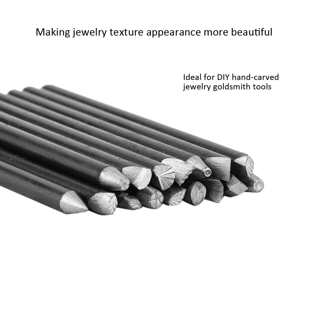 Metal Jewelry Anvil Chisel, Repousse Copper Carving Curved Steel Punch Ring Customize Je,Anvil Chisel Equipment Kit For Jewelry Processing Making Carving Tools (16 pack)