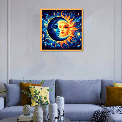 MMAHD Diamond Painting Kit, Sun Scene, 12x12 Inches Full Drill Diamond Art, 5D DIY Craft Set with Tools